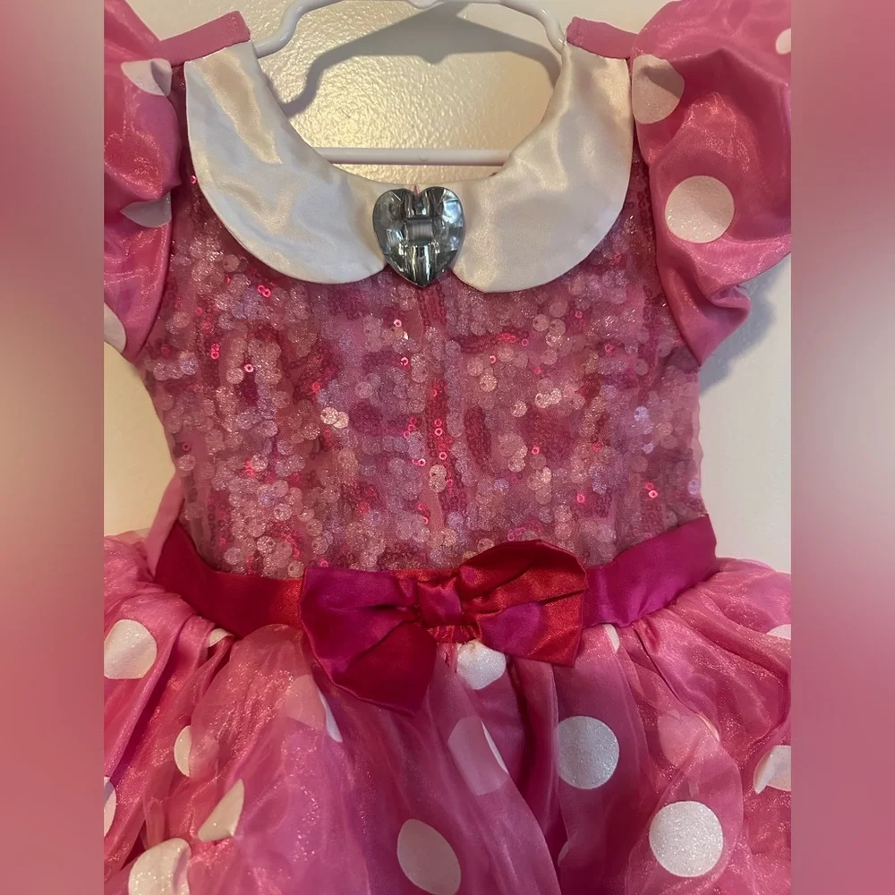 Disney Pink Fabric with White Dots